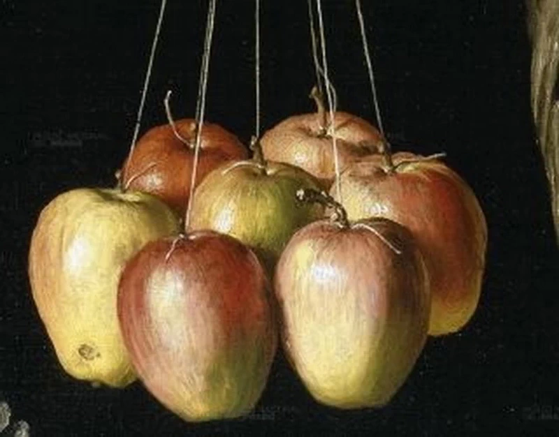 Natura morta, dettaglio di mele